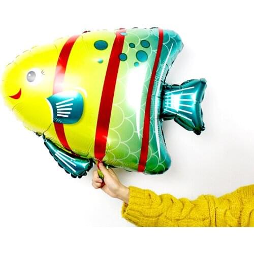 New arrival large Shaped Bubble Fish Aluminum Balloons sea animal helium ballons for Childrens birthday Party Decoration kids