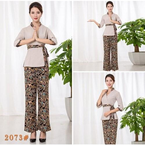 Autumn And Winter New Beauty And Health Care Work Suit Sauna Work Uniform Long Sleeve