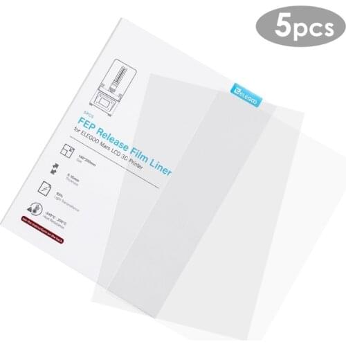 ELEGOO Mars/Mars Pro FEP Film FEP Release Film 140*200mm For Anycubic Photon Resin Light 3D Printers Impresora 3D 5pcs FEP Film