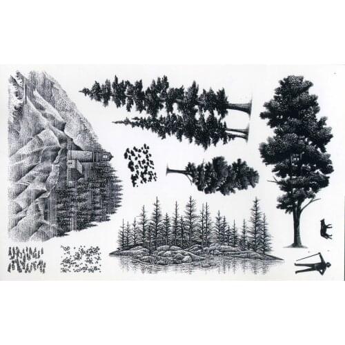 Tree Clear Stamp for Scrapbooking Transparent Silicone Rubber DIY Photo Album Decor 0791