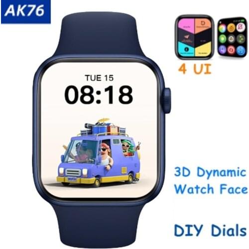 AK76 Bluetooth Call Smart Watch IWO 13 44mm Smartwatch with Heart Rate Monitor IWO 12 Smartwatch for Men Women Kids Watches