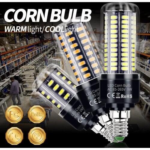 E14 Led Bulb Corn Light E27 Lamp LED Lampada 220V Corn Lamp 20W 15W 12W 9W 7W 5W Chandelier LED Ampoule B22 For Room Lighting