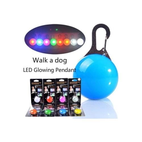 LED Flashlight Dog Cat Collar Glowing Pendant Night Safety Pet Leads Necklace Luminous Bright Decoration Collars For Dogs