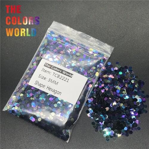 TCB2221 Hexagon Shape Metallic Luster Colorful Series Nails Glitter Nail Art Decoration Makeup Body Glitter Henna Handwork DIY