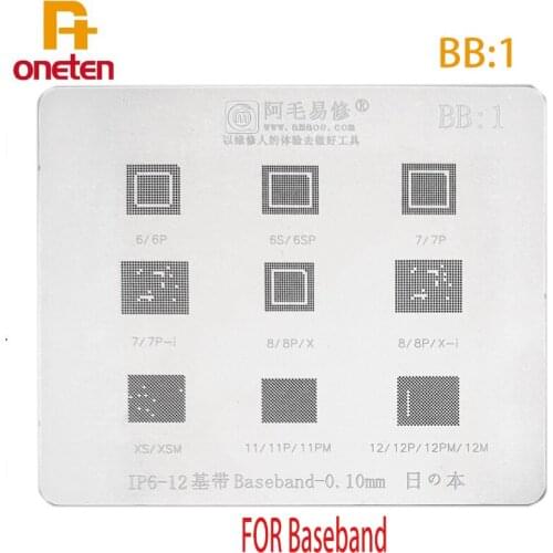 Amaoe BGA Reballing Stencil BB1 for iPhone 8 8plus 7 7p 6 6s 6p 6sp X 11PRO XS MAX 12 Baseband
