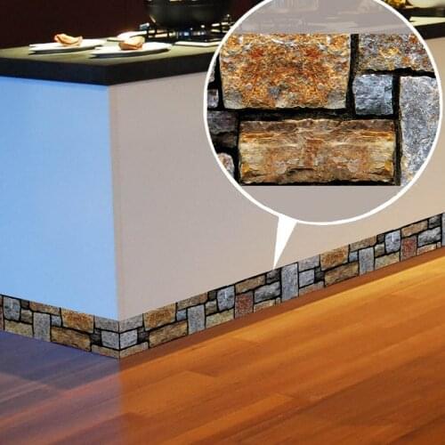 5 Meters Living Room&Baseboar Waterproof Wall Borders Sticker/Tile Wallpaper Sticker/PVC Self Adhesive Washable skirting board