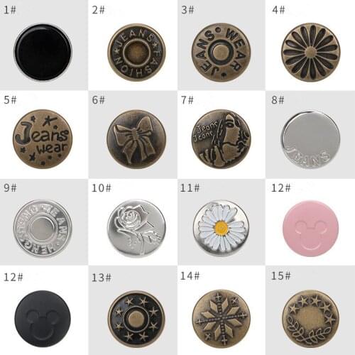 High Quality New Fashion Jeans Button Adjustable Waist Piecemeal Dismantling Metal Waist Button Accessories