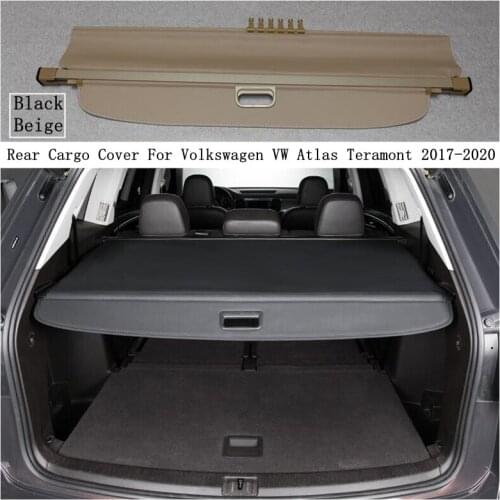 Rear Cargo Cover For Volkswagen VW Atlas Teramont 2017-2020 Privacy Trunk Screen Security Shield Shade Auto Accessories