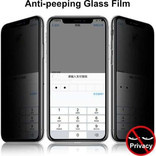 Privacy Screen Tempered Protector Glass Film For iPhone 7 7plus 8 8plus X High-end Privacy Protector