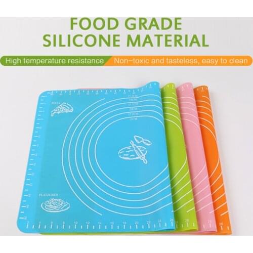 1PC Silicone Baking Mat Non-Stick Pizza Dough Pastry Baking Mat Baking Rolling Cut Mat Clay Fondant Ice Cake Cooking Mat 40x30CM