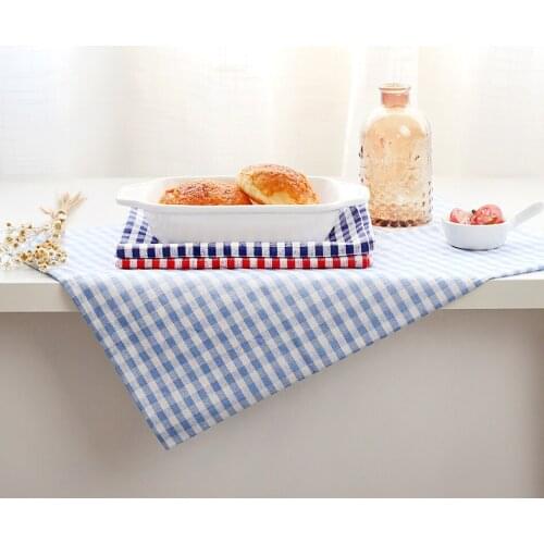 100% Cotton Japan Zakka Style Cloth Placemat Kitchen Accessories Decoration Home 40*60cm Mat Cup DiningTable Placemats Plaid