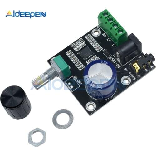 12V XH-M120 PAM8610 2X15W Dual Channel Digital Audio Amplifier Board DC 7.5V-15V Super Slim Class D Power Audio Amplifier Module
