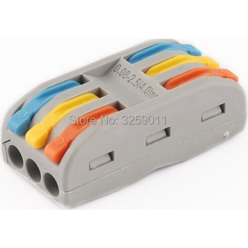 50PCS SPL-3 222-413 Fast Terminals For Connection Of Wires Lamps And Lanterns neutral wire 6 pin quick wire connector PCT-213
