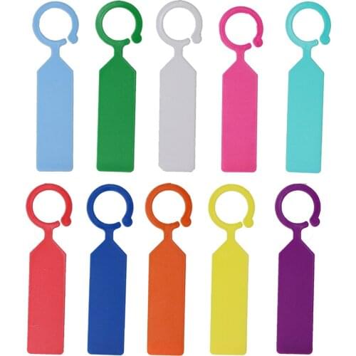 50PCS Ring Plastic Hanging Labels Garden Plant Pot Markers Reusable Waterproof Thick Hook Tree Tags Decoration Tool