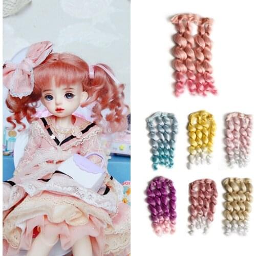Doll accessories 15cm*100CM Hair Extensions Wig tress for 1/3 1/4 1/6 BJD Doll DIY Handmade American puppliy Doll Wigs