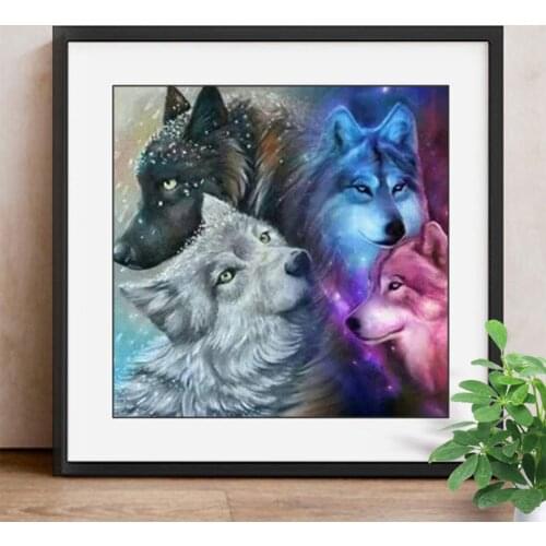 Diamond Painting New Square Stones Animals Diamond Embroidery Wolves Hobby And Handicraft Pictures With Rhinestones