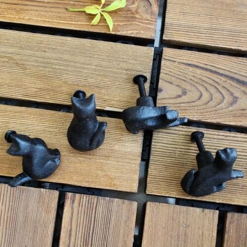 American creative personality cabinet door drawer cat small handle retro metal cast iron wrought iron handle cabinet handle