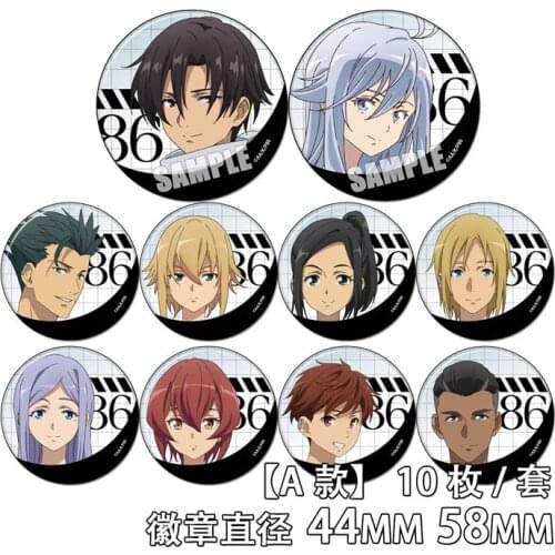 Anime 86- Eighty Six 86eightysix Vladilena·Milize Shinei·Nouzen Figure 8349 Badge Round Brooch Pin Gifts Kids Collection Toy