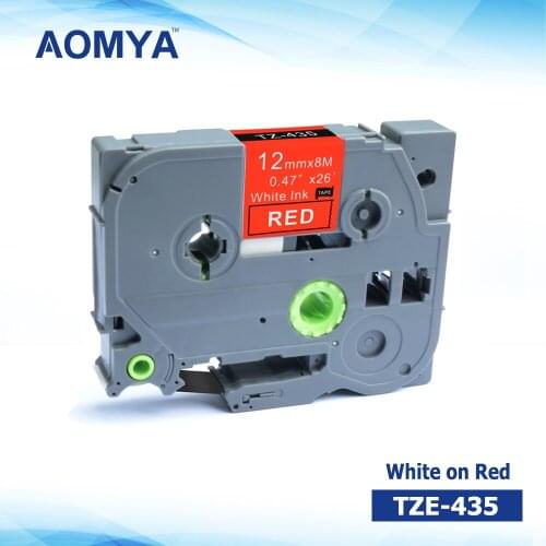 AOMYA P-Touch 1 PC Compatible for Brother TZe-435 12mmx8m Standard Labeling Tape