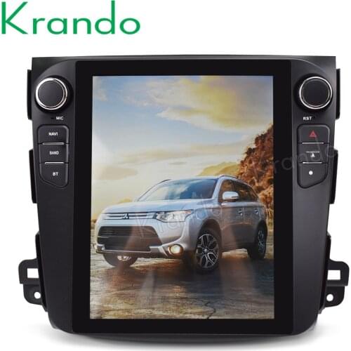 Krando Android 9.0 10.4" verticial screen car gps navigation for Mitsubishi Outlander 2006-2012 radio audio stereo WIFI