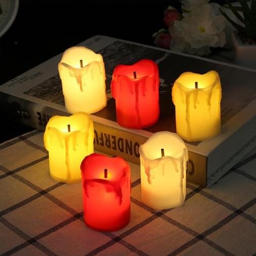 Tealight Battery Home Electronic Candles Light LED Romantic Creative Flickering Wedding Best Gift Votive Flameless Colorful