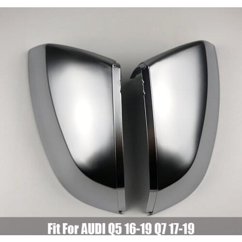 For Audi Q7 SQ7 Q5 4M 2016 2017 2018 2019 Matt silver Rearview Mirror Cover Car Side Wing Replacement With or No Lane Assist
