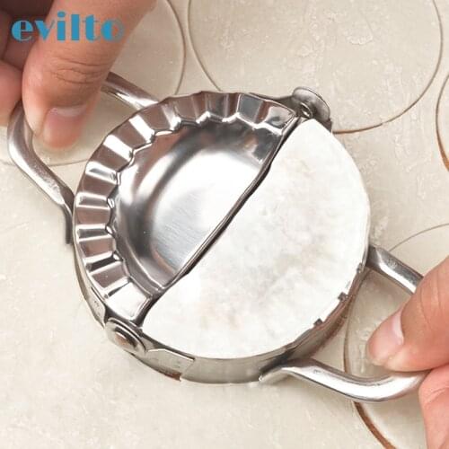 DIY Dumpling Mold Stainless Steel Dough Cutter Dumpling Wrapper Cutter Making Machine Cooking Pastry Tool Kitchen Jiaozi Maker