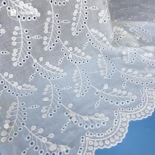 Cotton Add to Milk shreds Lace Fabric Applique Perforated Hollow Dress Babydoll Skin-friendly Soft Fabric RS3468