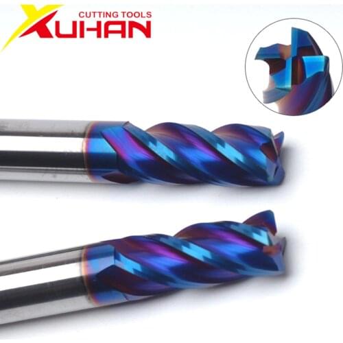 1 2 3 4mm HRC65 4Flutes Carbide Tungsten CNC Milling Nose Radius Cutters Milling Tools Carbide corner radius End mill