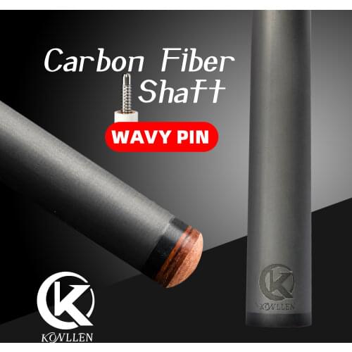 KONLLEN Carbon Shaft 12.5/12.9mm 3/8*9 Wavy Pin Joint Pool Cue Carbon Fiber Single Shaft Technology Cue Stick Kit For MEZZ Cue