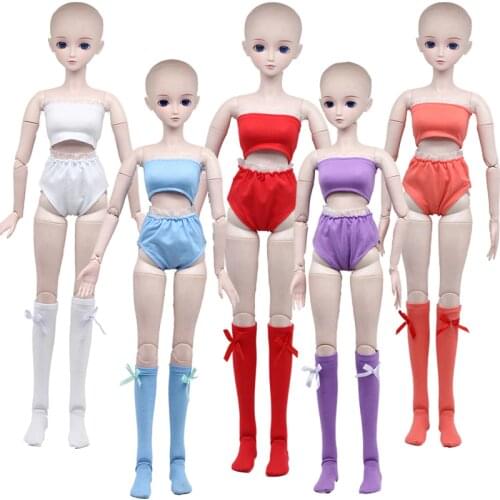 Lace Underwear Set For 1/3 BJD SD Dolls Panties Stockings Bra Underpants Doll Clothes Accessories Tube Top Fashion Dress Up Toys