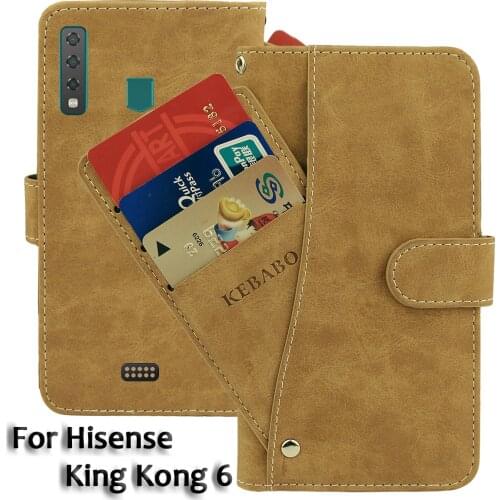 Leather Wallet Hisense King Kong 6 Case 6.52" Flip Fashion Luxury Front Card Slots Cases Cover Business Magnetic Phone Bags