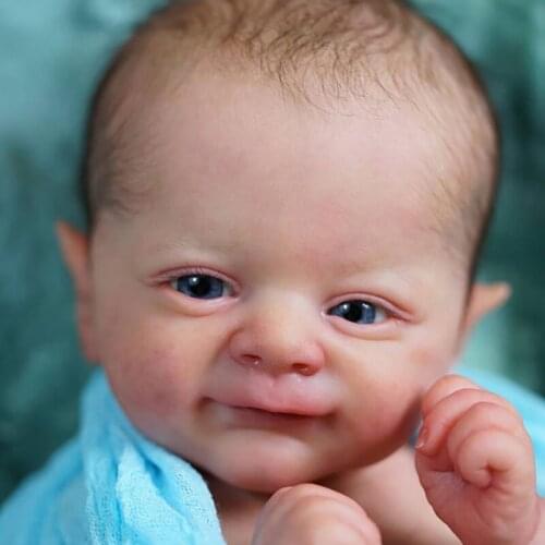 NPK 17inch Reborn Doll Kit Woodland Fairy Elf Flynn with Body and Eyes DIY Unpainted Unfinished Doll Parts