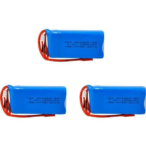 7.4V Lipo Battery with JST Plug for Wltoys V913 L959 L969 L979 L202 K959 TY923 HJ816 HJ817 toy cars parts 7.4 V 1500mah battery