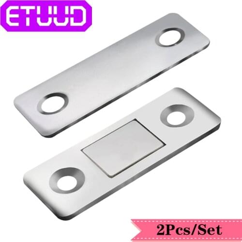 ETUUD 2 Pairs Magnetic Catch Cupboard Cabinet Wardrobe Door Magnets Furniture Latch Closer Super Thin Closures Stops for Home