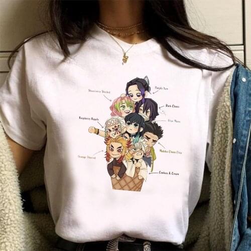 Anime Demon Slayer Fashion lovely Harajuku Summer Short-sleeve Male T-shirt