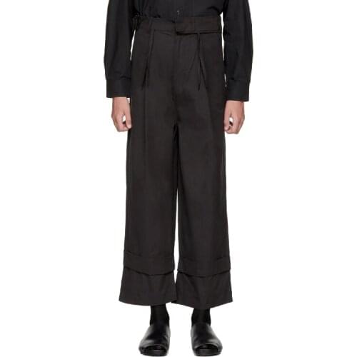 Mens clothing GD Hair Stylist fashion Catwalk Wide leg pants loose casual pants personality plus size costumes