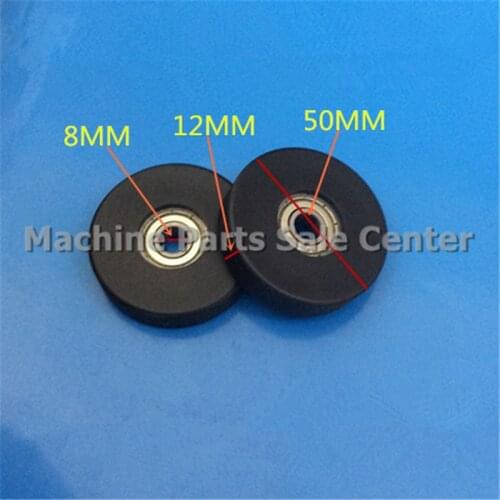 SWMAKER 8*50*12mm F type plastic nylon package pulley with bearing 608 Polyurethane for flat Flat roller wheel