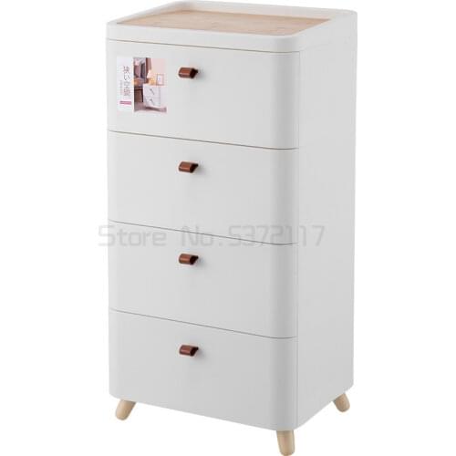 Bedside storage cabinet drawer type plastic toilet kitchen household storage multi-layer lockers