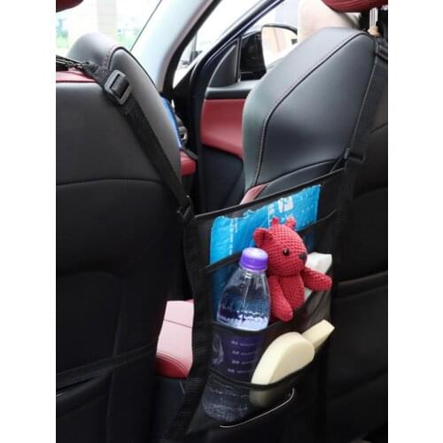 Net Pocket Seat Back Organizer Hanging Bag Car Handbag Holder Receive Bag For Use As Pet Barrier Automotive Interior Supplies