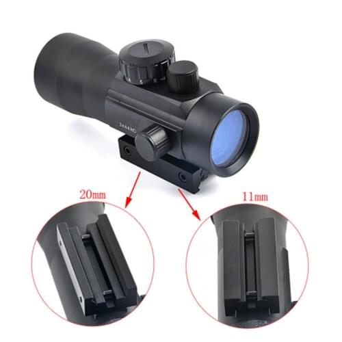 Tactical Hunting Optics 3X44RD Red Green Dot Sight Scope Riflescope Fit 1/22mm Dovetail Rail Outdoor Rifle Air Gun Accessories