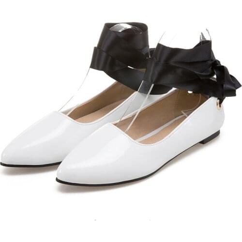 Big Size Flat lace up single shoes summer flat ladies women shoes woman