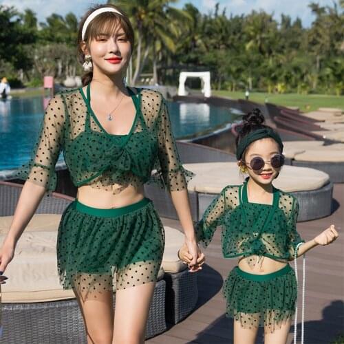 Swimsuit suit set Mother and daughter dress Swimwear girls Dress woman mother and daughter matching swimsuit Separate swimsuit