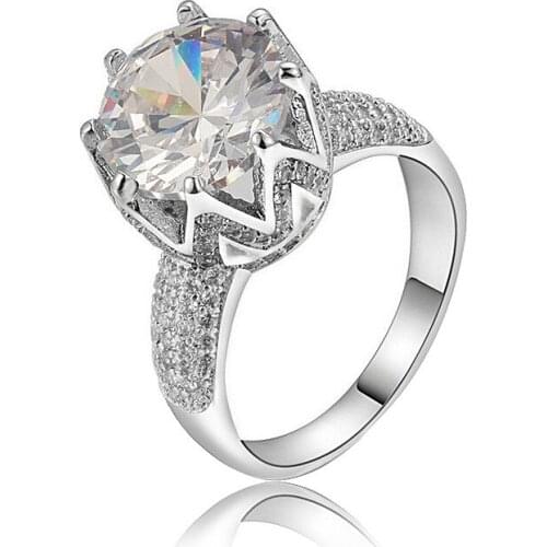 WYJZY 11mm AAA zircon ring for women wedding anniversary ladies exquisite gift jewelry classic ring for women