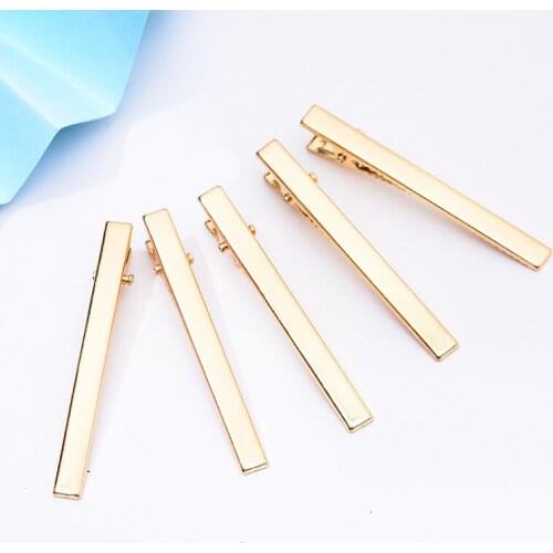 20pcs/lot 6cm 8cm KC Gold Color Hair Pins Clips Fit Wedding Hair Jewelry for DIY Fashion Jewelry Making Findings