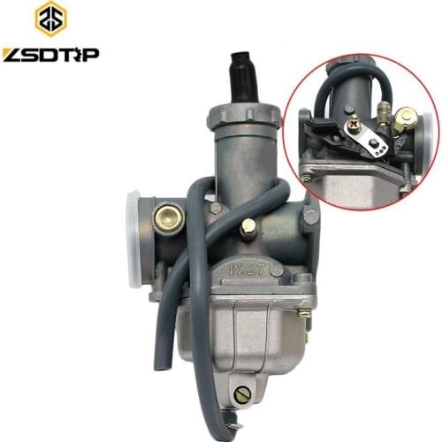 ZSDTRP 27mm Carburetor Carb Motorcycle PZ27 ATV Dirt Bike Pit Quad for Honda CG150 XL150 XF150 TRX Hand Choke