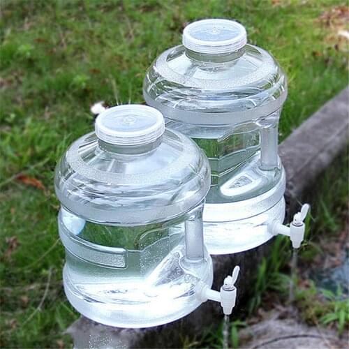 12L 15L Outdoor Water Tank Container Storage Bucket With Faucet PC Drinking Water Bucket Large Mouth Plastic Bucket Container