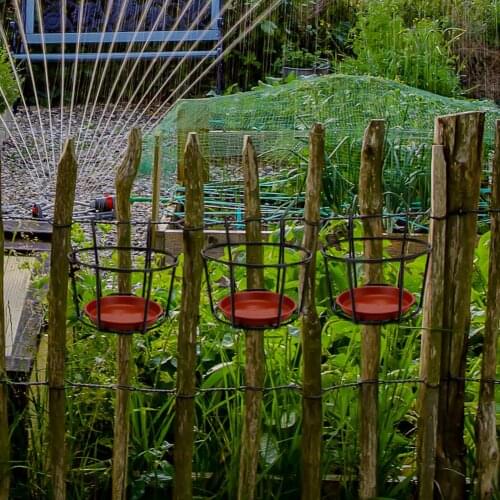 3PCS/Set Iron Flower Pot Hanger Plant Flower Balcony Garden Bonsai Balcony Flower Basket Iron Rack Flower Pot Holder Hook Bracke