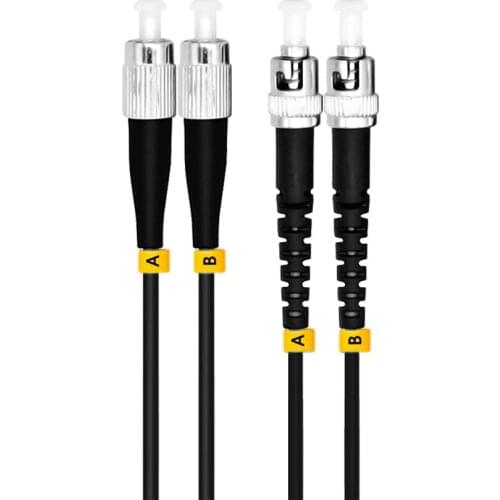 49FT Outdoor Armored 15Meters FC-ST Duplex 9/125 OS1 Single-mode Fiber Optic Cable Patch Cord Jumper FC to ST FC/PC-ST/PC