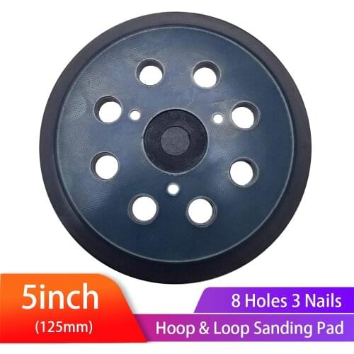 5 Inch 8 Holes Hook Loop Sanding Backing Pad Electric Makita Orbital Sander Disk Sanding Discs Porter Cable Backup Stick On Pad